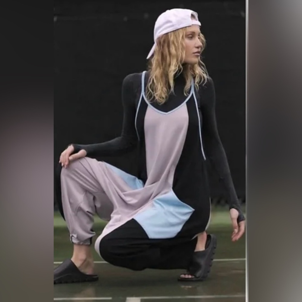 Free People X FP Movement Hot Shot Colorblock Onesie NWT - Picture 6 of 6